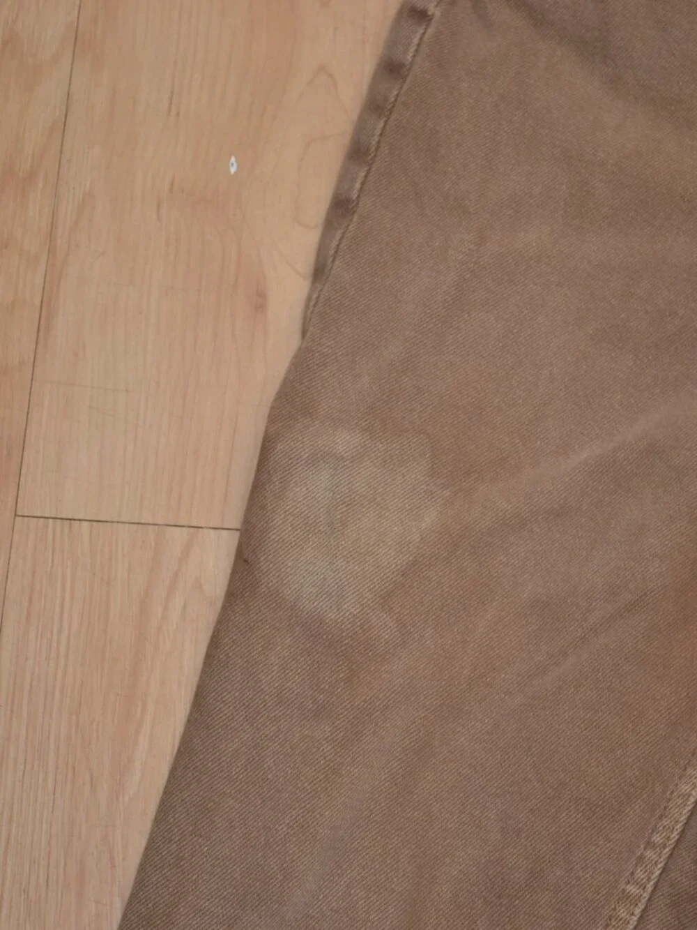 Free People Women's Straight Cut Brown Denim **Flawed